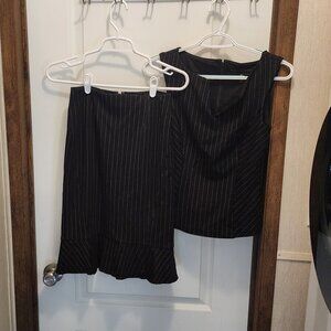 Pin Stripe Skirt and Bodice top SET